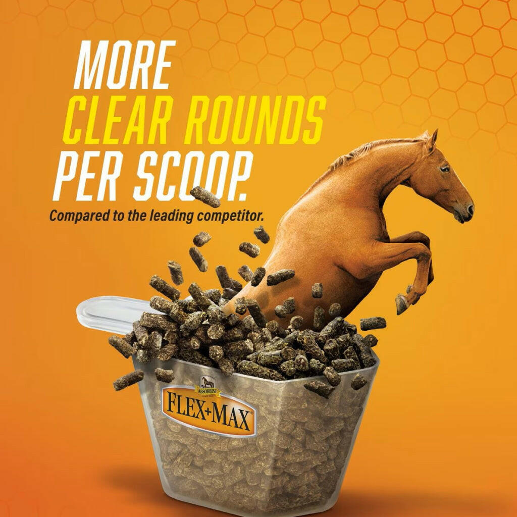 Flex max for horses has more clear rounds per scoop than the leading competitor.