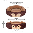 Squishmallows Plush Bolster Pet Bed -Hans the Hedgehog