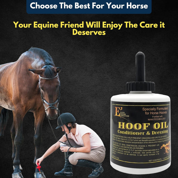 E3 Hoof Oil Conditioner & Dressing for Horses (32 oz)