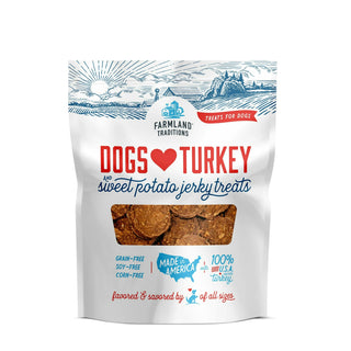 Farmland Traditions Dogs Love Turkey & Sweet Potato Grain-Free Jerky Dog Treats