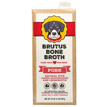 Brutus Broth Pork Bone Broth Hip & Joint Formula with Glucosamine for Dogs (32 oz)