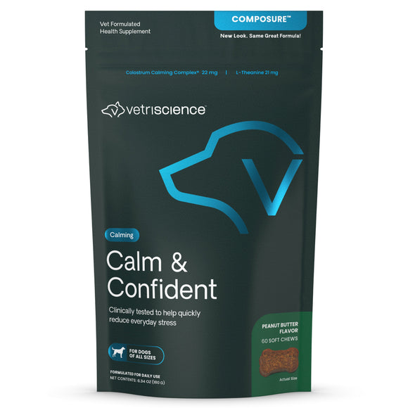 Calm & Confident Chews for Dogs Peanut Butter Flavor