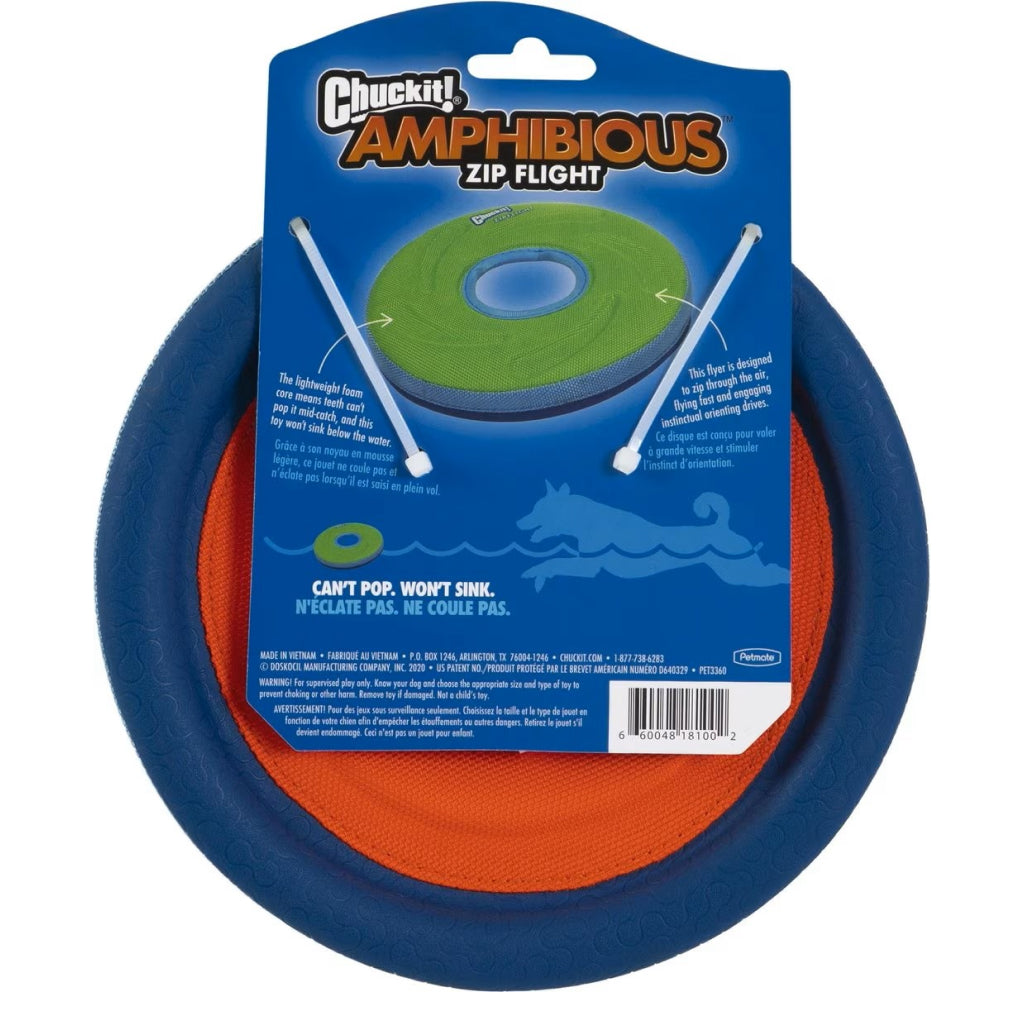 Chuckit! Zipflight Disc Toy For Dogs- Medium (color varies)