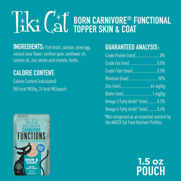 Ingredients in tiki cat meal topper