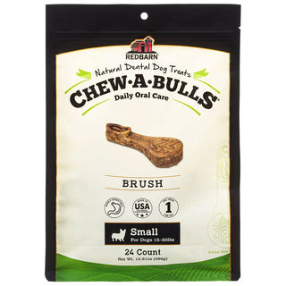 Redbarn Chew-A-Bulls Brush Shaped Dental Chews for Dogs