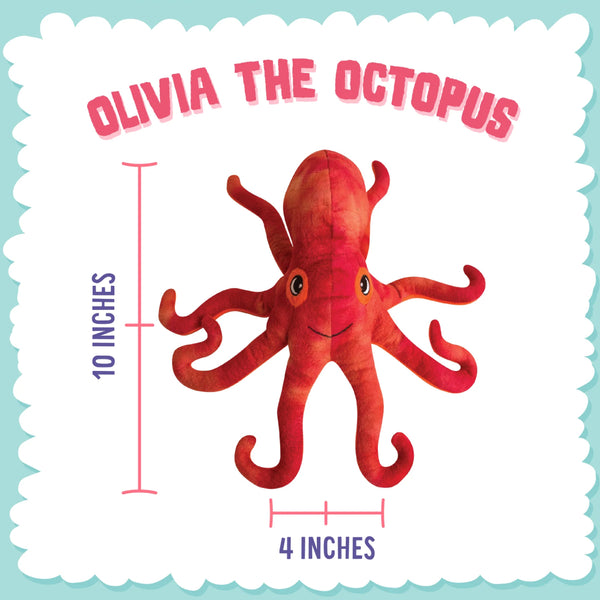 Snugarooz Olivia the Octopus Soft Durable Plush Dog Toy (11")