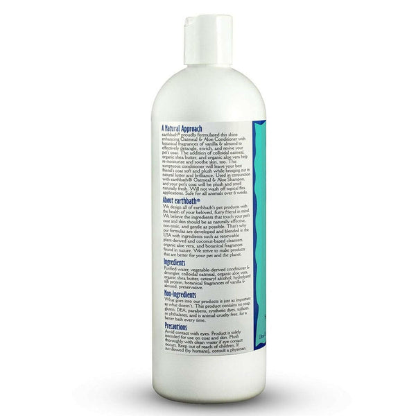 Earthbath Oatmeal & Aloe Conditioner Vanilla Almond For Dogs & Cats (16 oz)