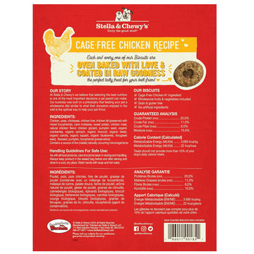 Stella & Chewy's Raw Coated Biscuits Cage-Free Chicken Recipe Crunchy Dog Treats (9 oz)