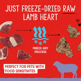 Stella & Chewy's Free-Dried Lamb Hearts Dog Treats (3 oz)