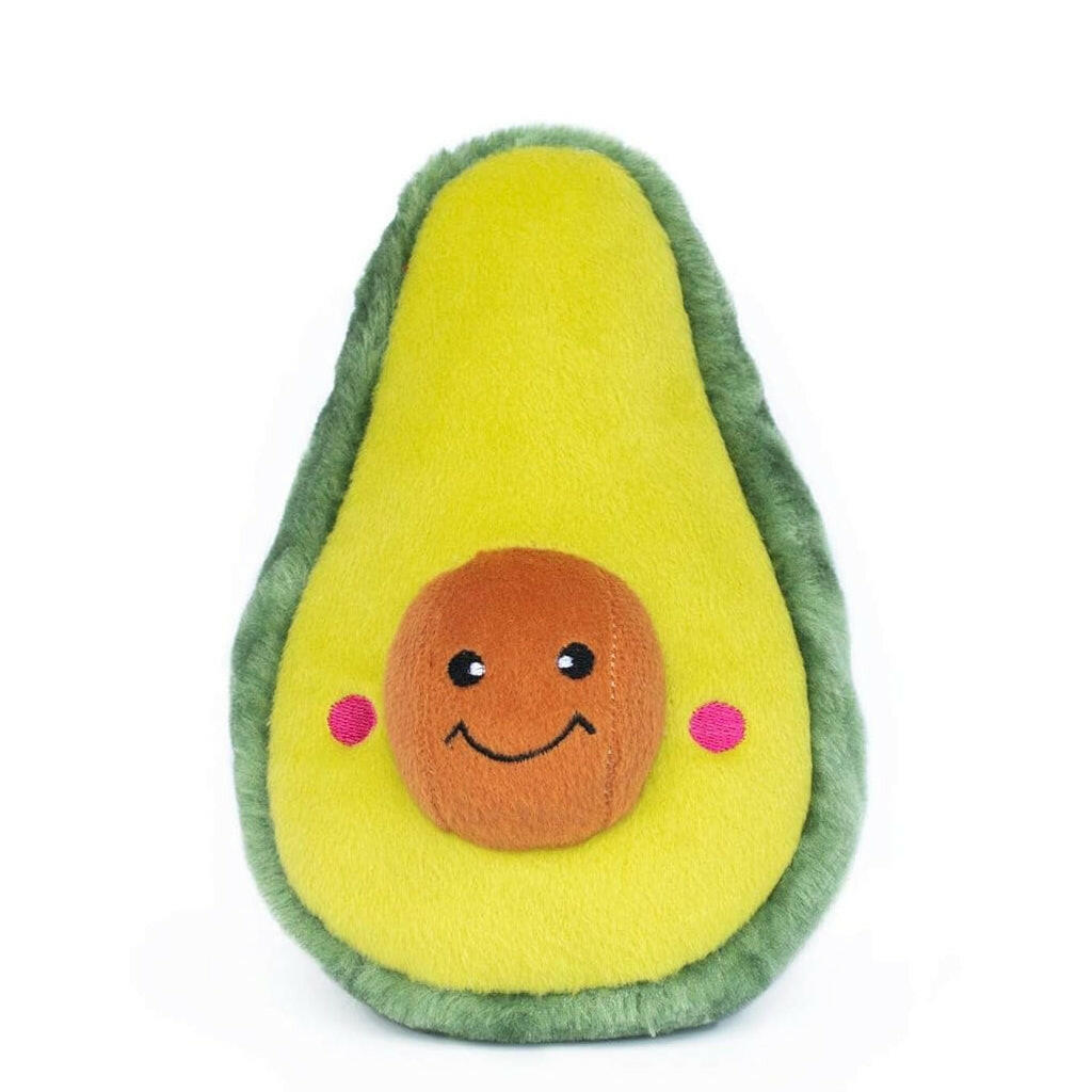 Zippy Paws NomNomz Avocado Soft Plush Squeaker Toy For Dog