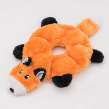 Zippy Paws Loopy Fox Squeaker No Stuffing Plush Toy Dog (Medium)