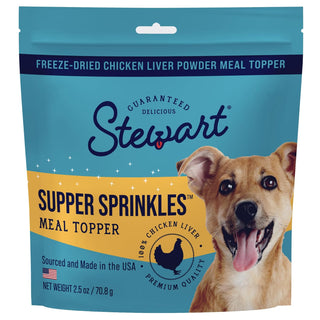 Stewart Supper Sprinkles Freeze-Dried Chicken Liver Food Topper for Dogs (2.5 oz)