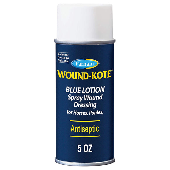 Farnam Wound Kote Blue Lotion Spray Wound Dressing For Horses & Dogs (5 oz)