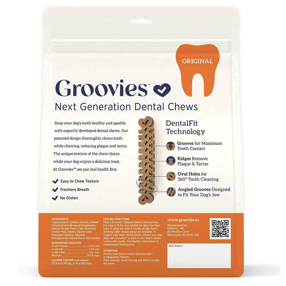 Groovies Original Dental Chews for Small Dogs