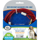 Four Paws Walk-About Medium Weight Tie Out Cable for Dogs under 50 lbs (10 ft)