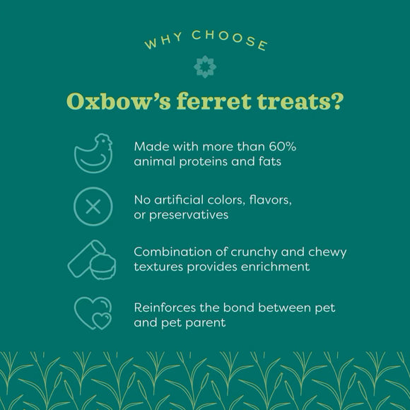 Oxbow Real Prey Turkey Ferrets Rewards Ferret Crunchy & Chewy Treats (3 oz)