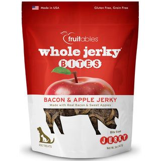 Fruitables Whole Jerky Bites Bacon & Apple Treats For Dogs (5 oz)