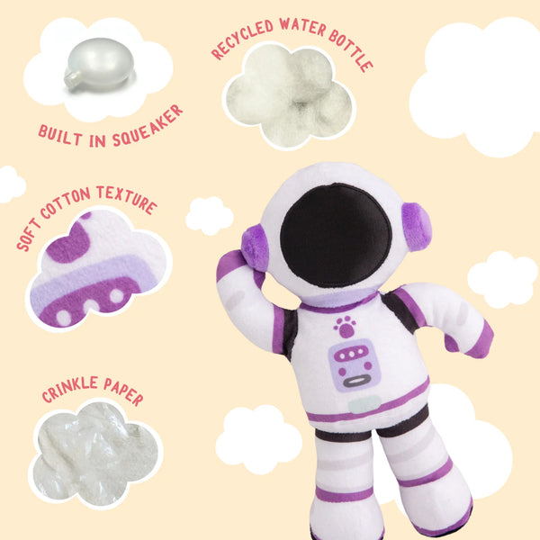 Snugarooz Aurora the Astronaut Plush Dog Toy