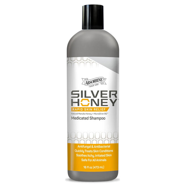 Absorbine Silver Honey shampoo provides rapid skin relief without damaging the skin's natural microbiome. 