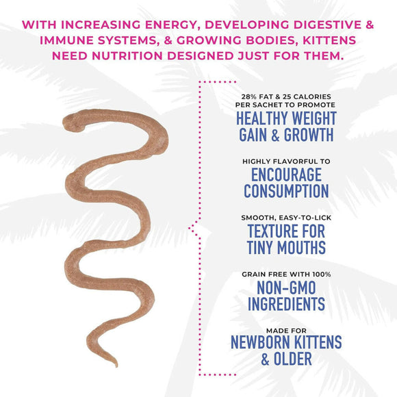 Tiki Cat Baby Thrive Chicken & Chicken Liver Grain-Free Wet Food Supplement for Kittens (0.28 oz x 20 pouches)