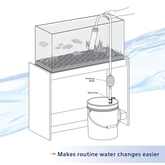 Aqueon Aquarium Siphon Vacuum Gravel Cleaner- Large 10"