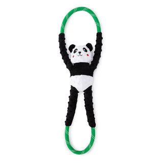 Zippy Paws RopeTugz Panda Squeaky Chew Toy For Dog (Large)