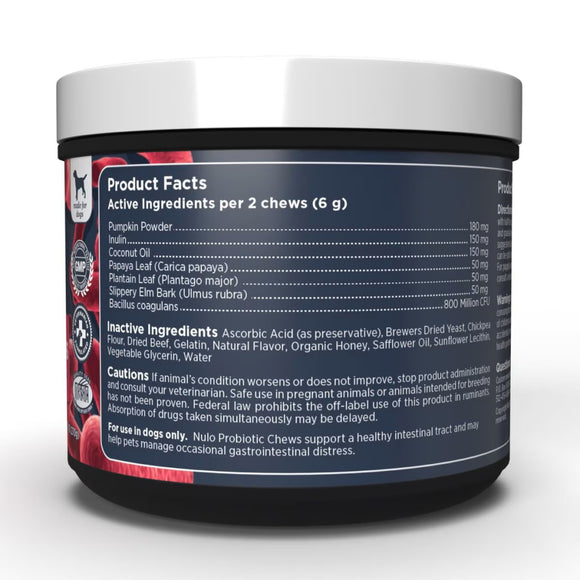 Nulo Functional Probiotic Soft Chew Supplements for Dogs (90 chews)