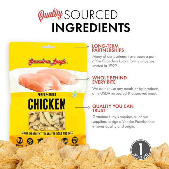 Grandma Lucy's Freeze-Dried Chicken Dog & Cat Treats (3.5 oz)