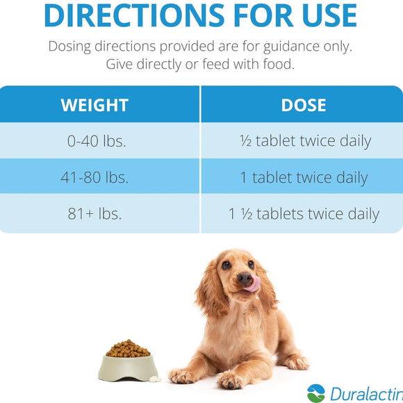 Duralactin® Canine Chewable Joint Health Supplement Tablets for Dogs