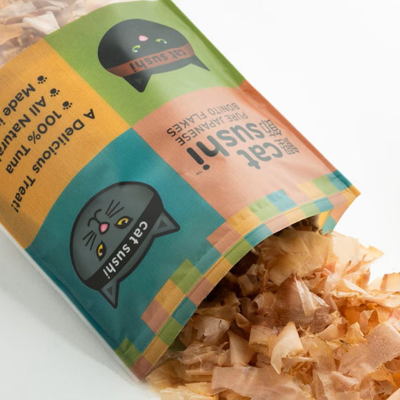 Cat Sushi THICK CUT Pure Japanese Bonito Flakes Treats for Cats (0.7 oz)