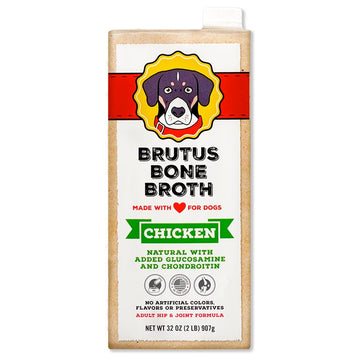 Brutus Broth Chicken Bone Broth Hip & Joint Formula with Glucosamine for Dogs (32 oz)