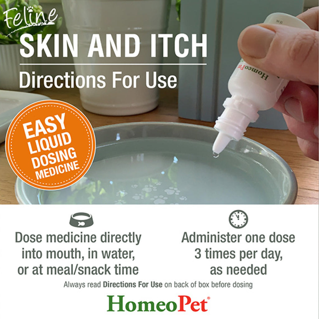 HomeoPet Feline Skin & Itch Care For Cats (15 ml)