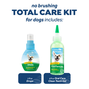 TropiClean Fresh Breath No Brushing Total Care Clean Teeth & Oral Care Gel Kit- 4oz