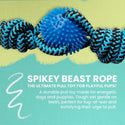 Snugarooz Spikey Beast Dog Rope Toy - Assorted Colors (24")