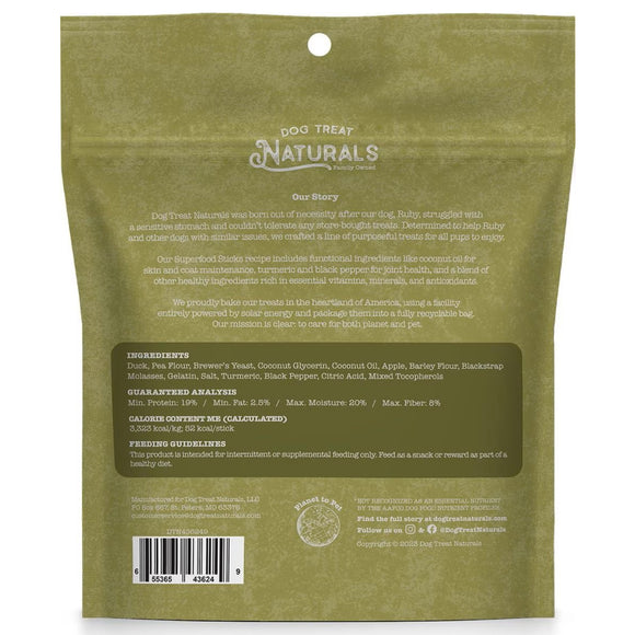 Dog Treat Naturals Superfood Sticks Duck & Apple Dog Treats (10 oz)