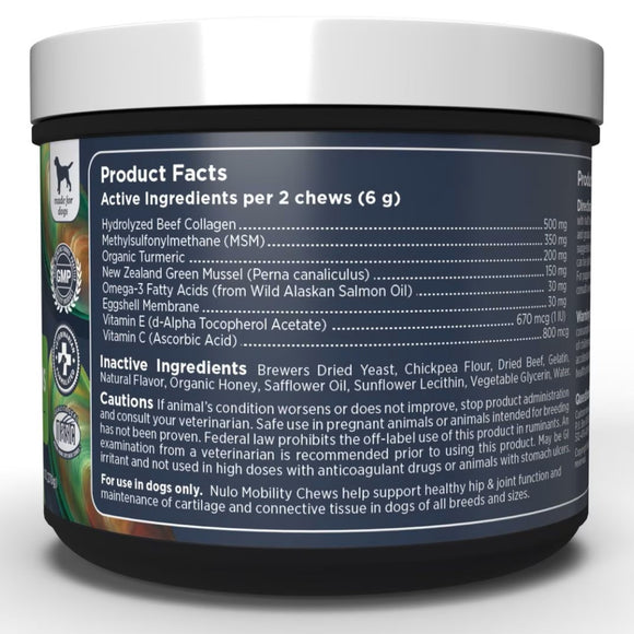 Nulo Functional Mobility Soft Chew Supplements for Dogs (90 chews)