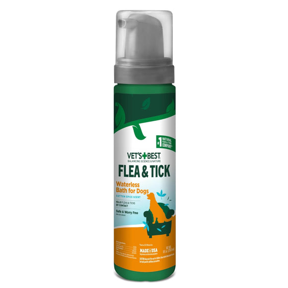 Vet's Best Flea & Tick Waterless Bath for Dogs (8 oz)