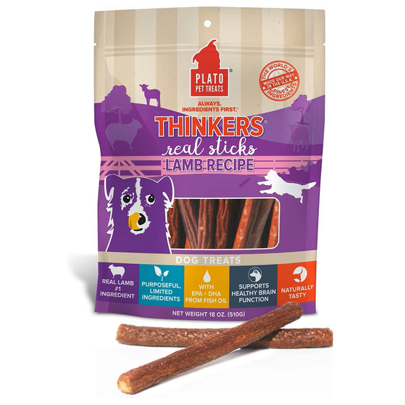 Plato Thinkes Real Lamb Recipe Sticks Dog Treats