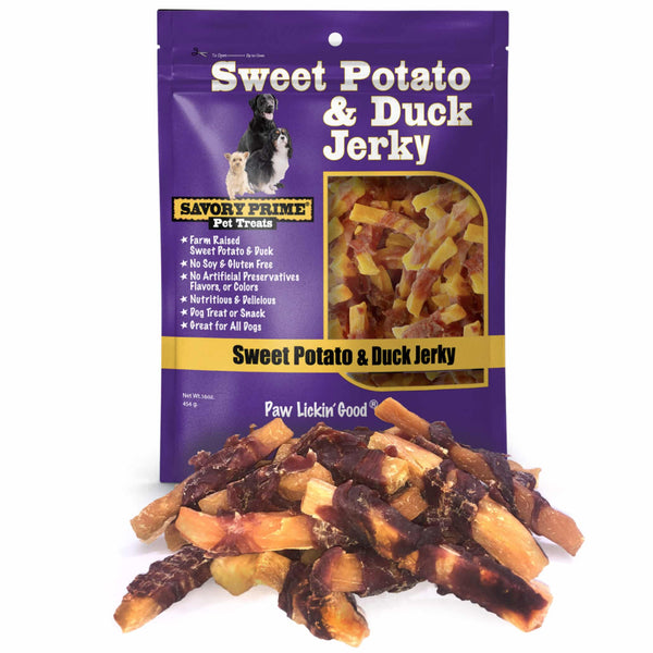 Savory Prime Sweet Potato & Duck Jerky Treats For Dogs