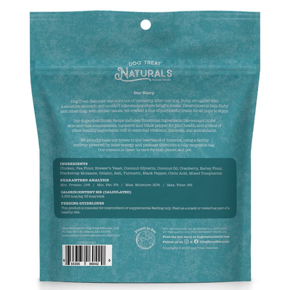 Dog Treat Naturals Superfood Sticks Chicken & Cranberry Dog Treats (10 oz)