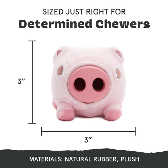 BARK Super Chewer Hambone 2-in-1 Plush Exterior with Tough Center Treat Dispensing Dog Chew Toy