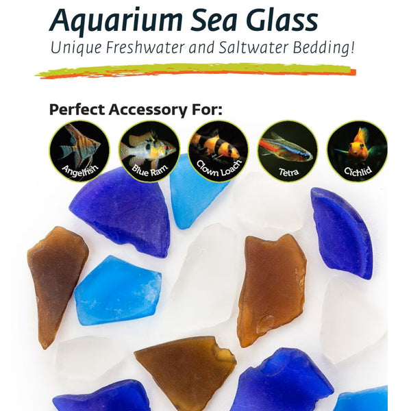 Galapagos Aquarium Sea Glass For Reptiles -4 lb bag