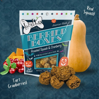 The Lazy Dog Cookie Co. Berried Bones Roasted Squash & Cranberry Soft-Baked Treats For Dogs (5 oz)