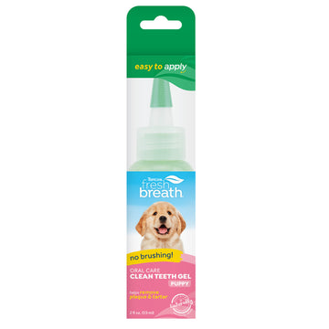 TropiClean Fresh Breath No Brushing Clean Teeth Dental & Oral Care Gel for Puppies (2-oz)