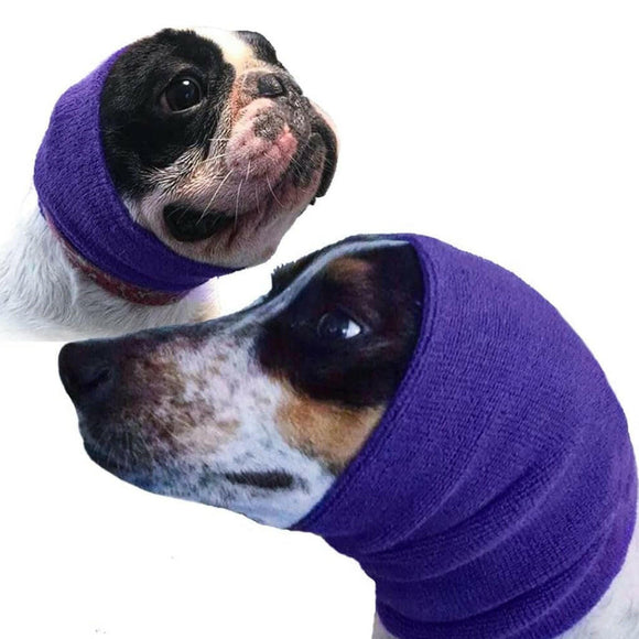 Happy Hoodie Calming Cap For Dogs PURPLE -2 pack ( 1 large 1 small)