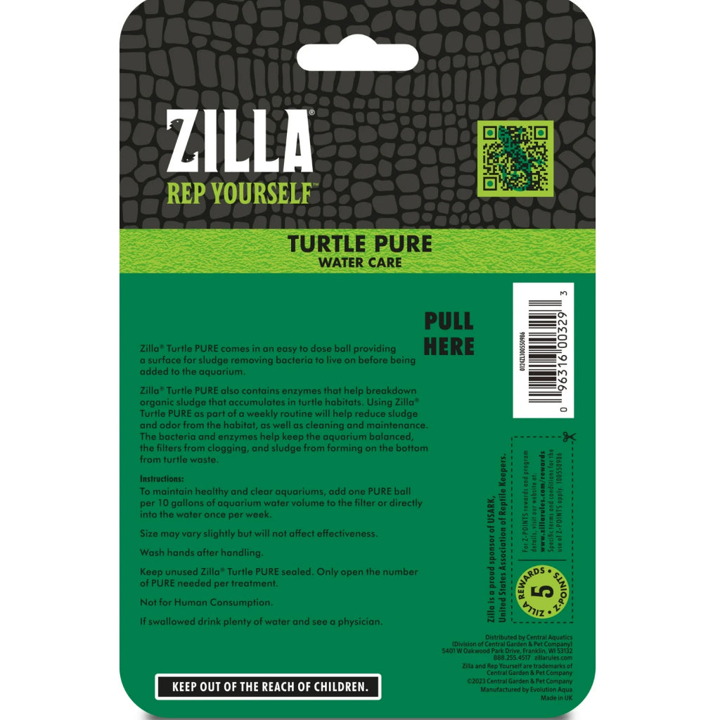 Zilla Turtle PURE Water Care (4 Balls)