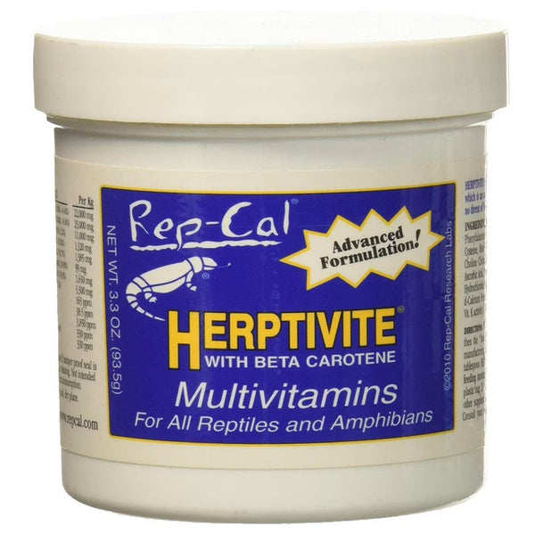 Rep-Cal Herptivite with Beta Carotene Multivitamins Supplement For Reptiles (3.3 oz)