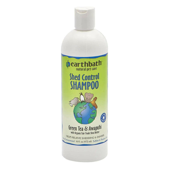 Earthbath Shed Control Shampoo Green Tea Scent with Awapuhi For Dogs & Cats (16 Oz)