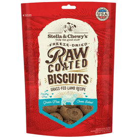 Stella & Chewy's Raw Coated Biscuits Grass-Fed Lamb Recipe Crunchy Dog Treats (9 oz)