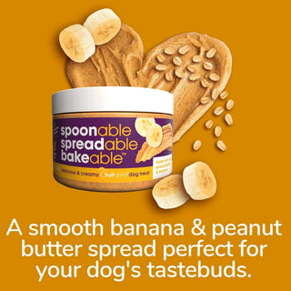 Fruitables Spoonable Spreadables Creamy Real Peanut Butter & Banana Treats For Dogs (7 oz)